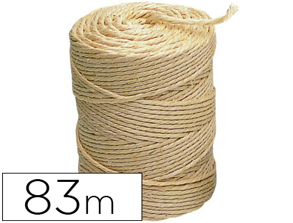 Cuerda sisal 3 cabos Liderpapel rollo 1/2 Kg. 83m.